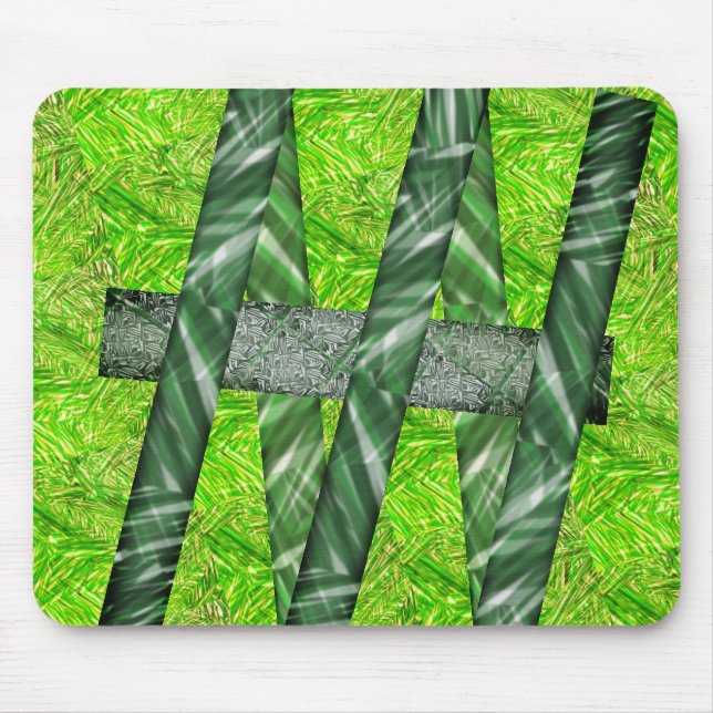 MousePad verde amarelado com riscos e traços verde (Front)
