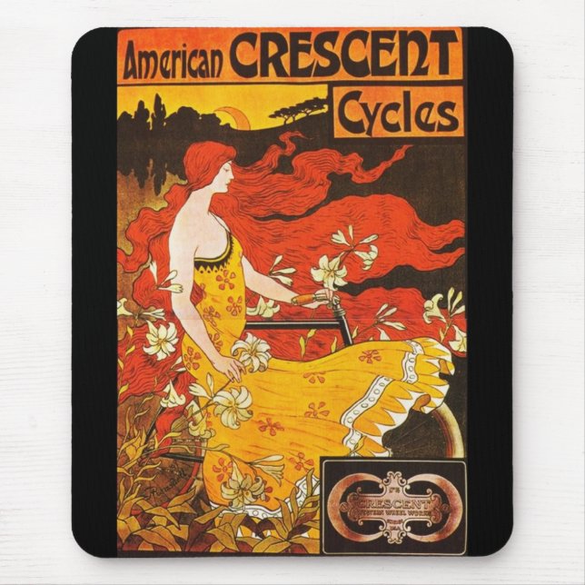 Mousepad Vintage American Crescent Cycles (Front)