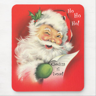 Mousepad, Vintage Christmas Santa Claus Mouse Mat