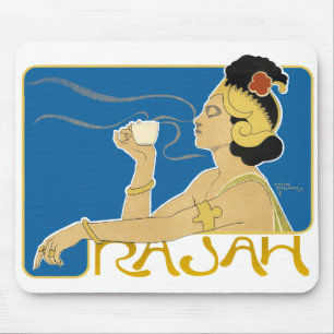 Mousepad: Vintage Rajah Coffee Mouse Mat