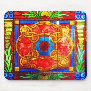 Mousepad-Vintage Stained Glass Art-17 Mouse Mat