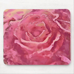 Mousepad Watercolor Rose Red And Pink Shades