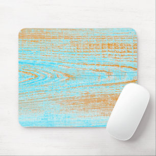 Mousepad, Weathered Board In Blue And Orange Mouse Mat