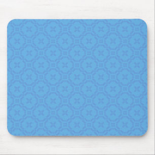 Mousepad: Welsh Tapestry Pattern, Bright Blue Mouse Mat