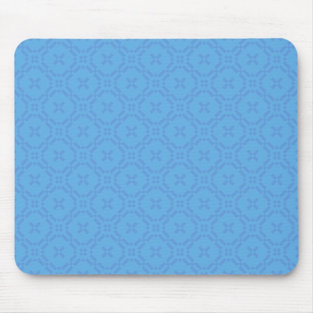 Mousepad: Welsh Tapestry Pattern, Bright Blue Mouse Mat (Front)