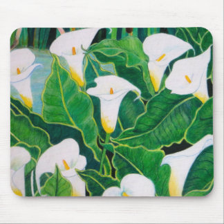 Mousepad with calla lilies