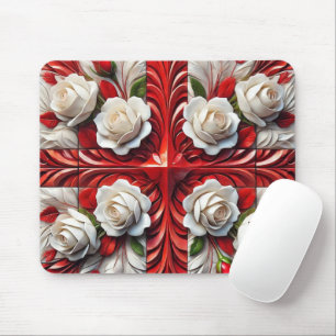 Mousepad with English Roses Design