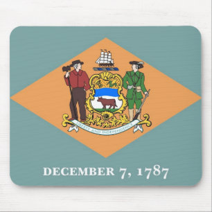 Mousepad with Flag of Delaware State - USA