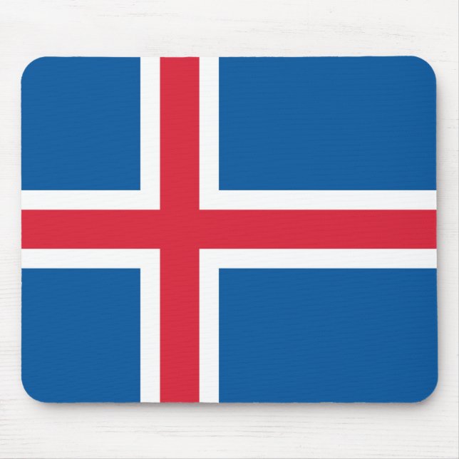 Mousepad with Flag of Iceland (Front)