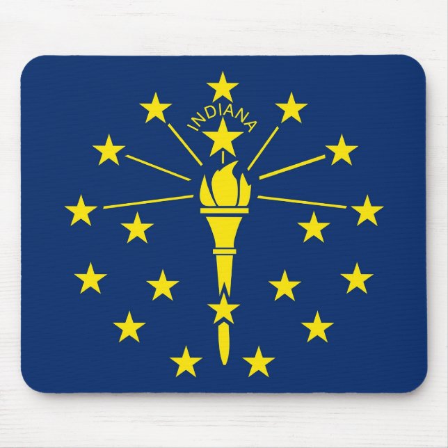 Mousepad with Flag of Indiana State - USA (Front)