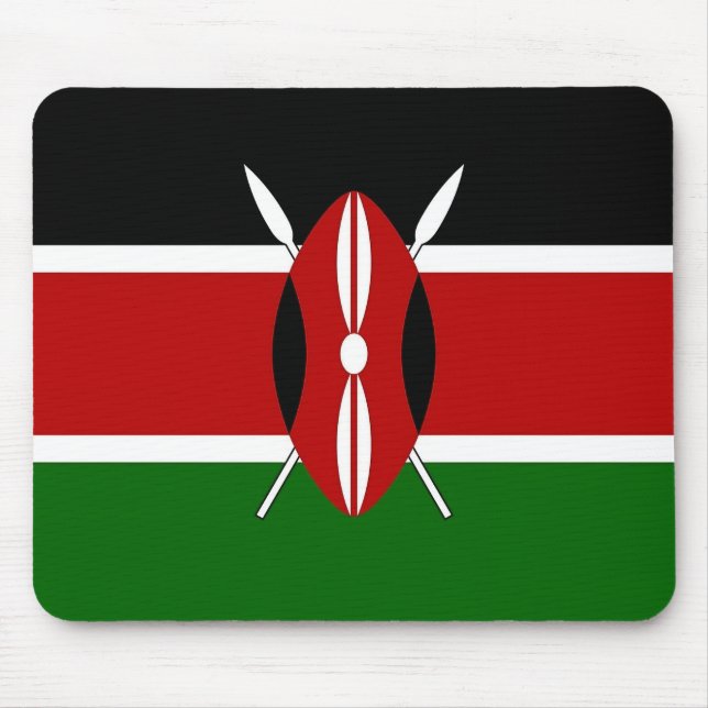 Mousepad with Flag of Kenya (Front)