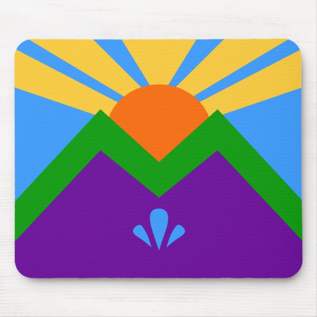 Mousepad with Flag of Manitou Springs, Colorado (Front)