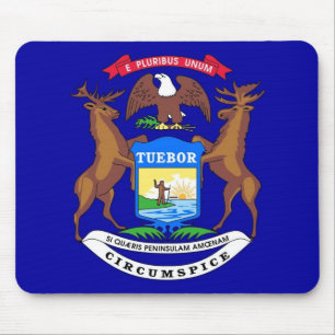 Mousepad with Flag of Michigan State - USA