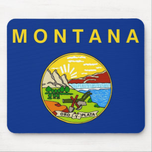 Mousepad with Flag of Montana State - USA