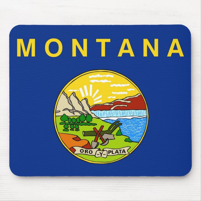 Mousepad with Flag of Montana State - USA (Front)