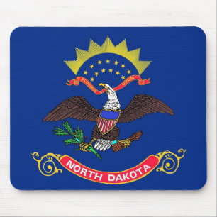 Mousepad with Flag of North Dakota State - USA