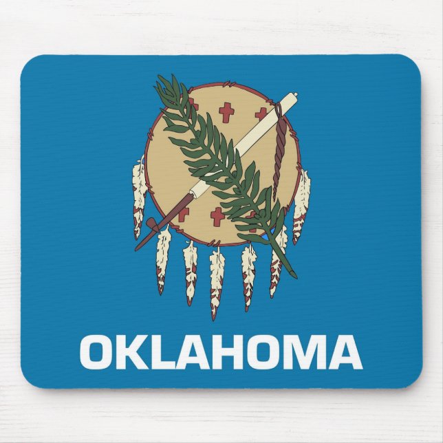 Mousepad with Flag of Oklahoma State - USA (Front)