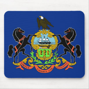 Mousepad with Flag of Pennsylvania State - USA