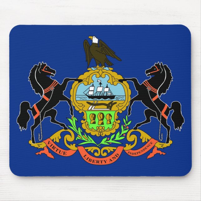 Mousepad with Flag of Pennsylvania State - USA (Front)