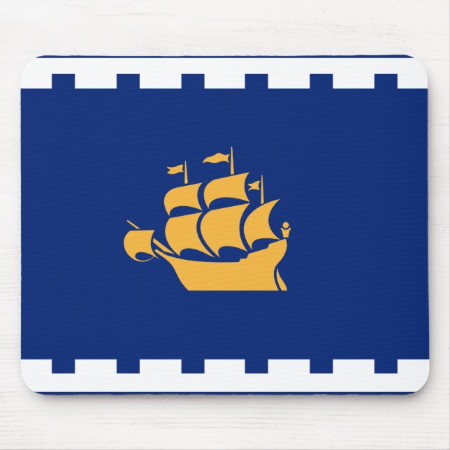 Mousepad with Flag of Quebec City, Canada (Front)