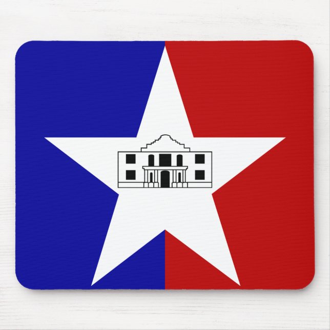 Mousepad with Flag of San Antonio, USA (Front)