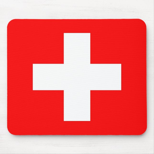 Mousepad with Flag of Switzerland (Front)