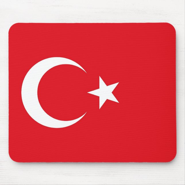 Mousepad with Flag of Turkey (Front)