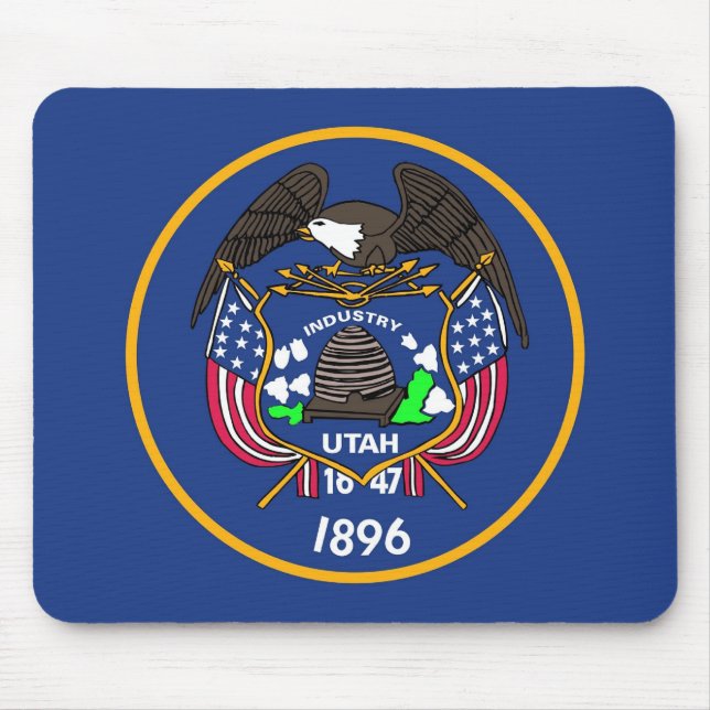 Mousepad with Flag of Utah State - USA (Front)