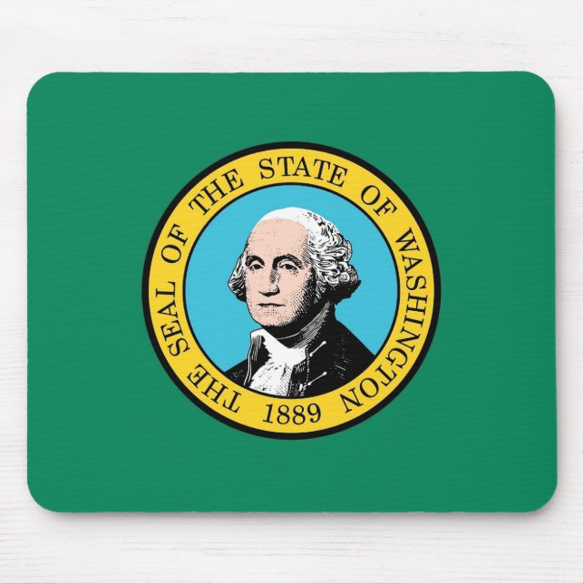 Mousepad with Flag of Washington State - USA (Front)