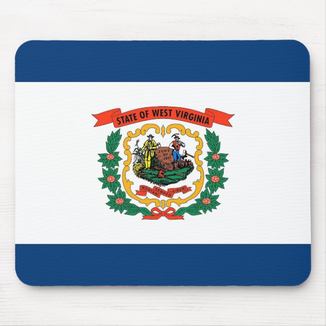Mousepad with Flag of West Virginia State - USA (Front)