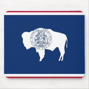 Mousepad with Flag of Wyoming State - USA