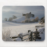 Mousepad with Hume Castle in winter