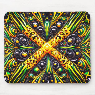 Mousepad with Jamaican Colours Design
