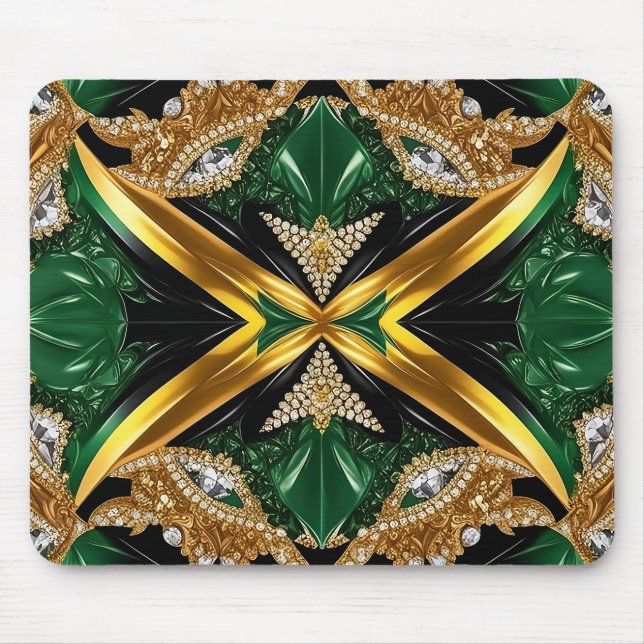 Mousepad with Jamaican Colours Design (Front)