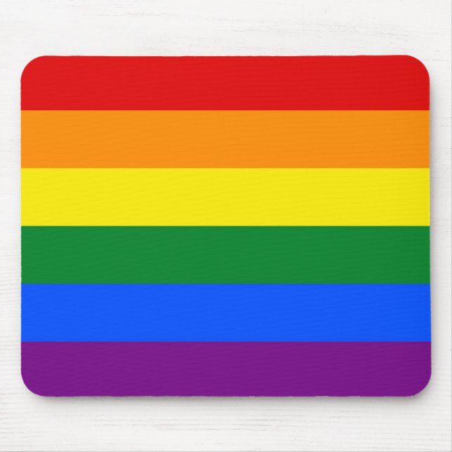 Mousepad with LGBT Rainbow Flag (Front)