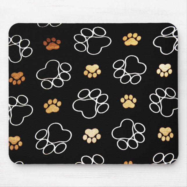 Mousepad with Paw Prints (Front)