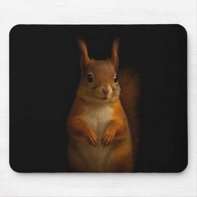 Mousepad with Red Squirrel (Front)
