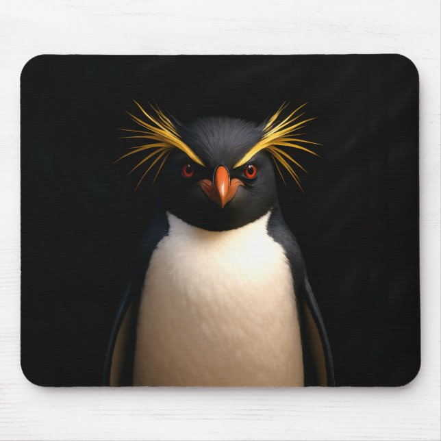 Mousepad with Rockhopper Penguin (Front)