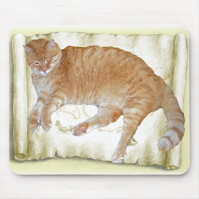 Mousepad Yellow Tiger Cat (Front)