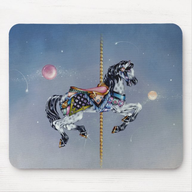 Mousepads - Grey Mare Carousel Horse (Front)
