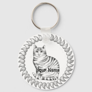 Mouser Tabby Cat Key Ring