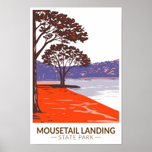 Mousetail Landing State Park Tennessee Vintage  Poster