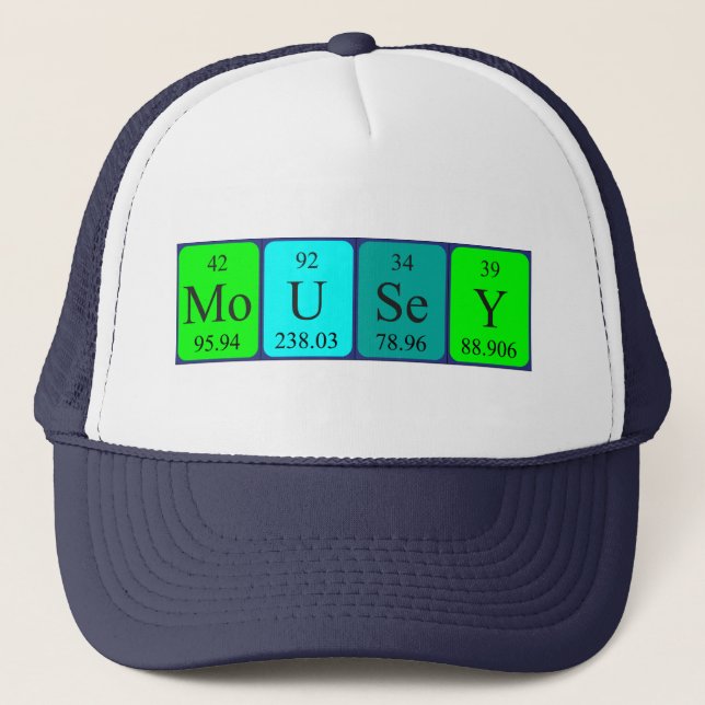 Mousey periodic table name hat (Front)
