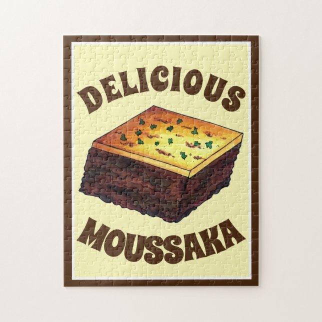 Moussaka Greek Mediterranean Food Eggplant Potato Jigsaw Puzzle (Vertical)