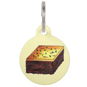 Moussaka Greek Mediterranean Food Eggplant Potato Pet Tag