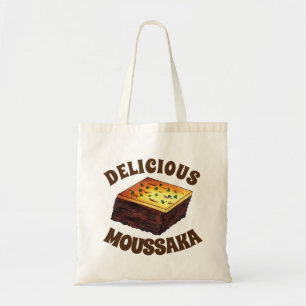Moussaka Greek Mediterranean Food Eggplant Potato Tote Bag