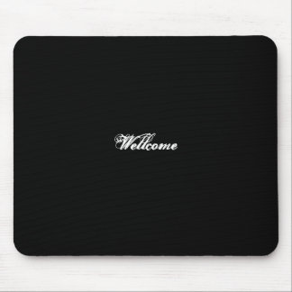 Mousse pad black colour wellcome mouse mat