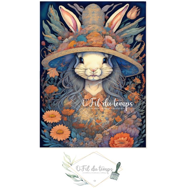 Mousseline Cute Bunny Flower hat V4 Tissue paper (Creator Uploaded)