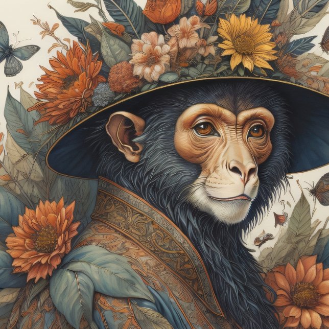 Mousseline Flower Hat Monkey chimp v5 Tissue paper (Creator Uploaded)