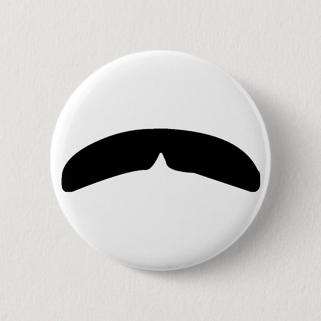 Moustache 6 Cm Round Badge (Front)
